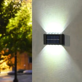 Ηλιακό Επιτοίχιο Φωτιστικό με 10 LED Εξωτερικού Χώρου Αδιάβροχο
